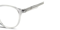 Shop Carrera Logo Lettering Panthos Eyeglasses in Transparent Grey online.