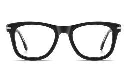 Shop Carrera Logo Lettering Rectangle Eyeglasses in Black online.