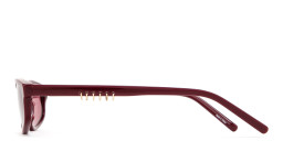 Shop TRICE Gala Irregular Sunglasses in Burgundy online.