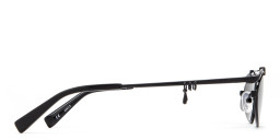 Shop TRICE Nori Irregular Sunglasses in Black online.