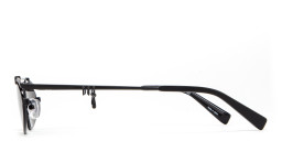 Shop TRICE Nori Irregular Sunglasses in Black online.