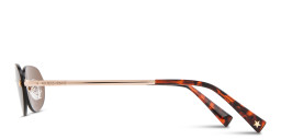 Shop Guess Jeans Unisex Rimless Oval Sunglasses in Gold online.