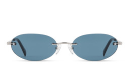 Shop Guess Jeans Unisex Rimless Oval Sunglasses in Gunmetal online.