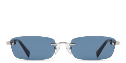Shop Guess Jeans Unisex Rimless Rectangle Sunglasses in Gunmetal online.