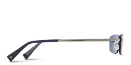 Shop Guess Jeans Unisex Rimless Rectangle Sunglasses in Gunmetal online.