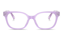 Shop Emporio Armani Eagle Logo Kids Square Eyeglasses in Opal Lilac online.