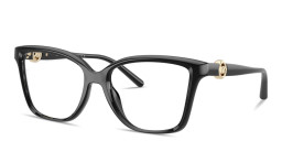 Shop Michael Kors Kobe Square Eyeglasses in Black online.