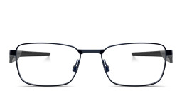 Shop Oakley Steakhouse Unisex Wide Rectangle Eyeglasses in Matte Midnight online.