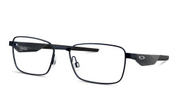 Shop Oakley Steakhouse Unisex Wide Rectangle Eyeglasses in Matte Midnight online.