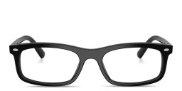Shop Ray-Ban Optics Unisex Rectangle Eyeglasses in Black online.