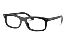 Shop Ray-Ban Optics Unisex Rectangle Eyeglasses in Black online.