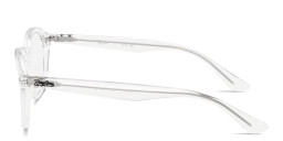 Shop Ray-Ban Embossed Logo Unisex Square Eyeglasses in Transparent online.