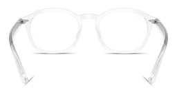 Shop Ray-Ban Embossed Logo Unisex Square Eyeglasses in Transparent online.