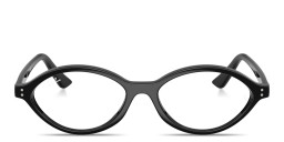 Shop Ray-Ban Romy Optics Unisex Irregular Eyeglasses in Black online.