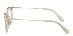 Shop Swarovski Crystal Pillow Eyeglasses in Transparent Beige online.