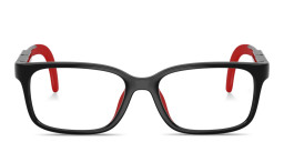 Shop Ray-Ban Optics Kids Panthos Eyeglasses in Black & Red online.