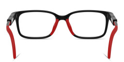 Shop Ray-Ban Optics Kids Panthos Eyeglasses in Black & Red online.