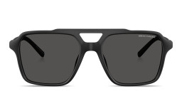 Shop Armani Exchange A|X Pilot Sunglasses in Matte Black online.