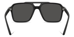 Shop Armani Exchange A|X Pilot Sunglasses in Matte Black online.