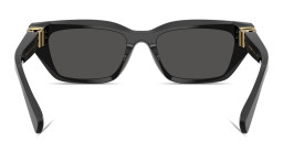 Shop Dolce & Gabbana Logo Signature Cat-Eye Sunglasses in Black online.