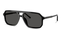 Shop Dolce & Gabbana Logo Signature Unisex Pilot Sunglasses in Black online.