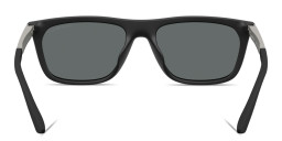 Shop Emporio Armani Eagle Logo Pillow Sunglasses in Black online.