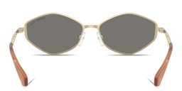 Shop Michael Kors Gold Coast Irregular Sunglasses in Light Gold online.