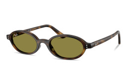 Shop Ray-Ban Khal Unisex Oval Sunglasses in Havana online.