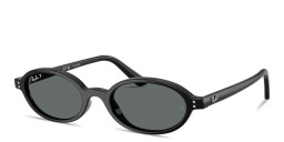Shop Ray-Ban Khal Unisex Oval Sunglasses in Black online.