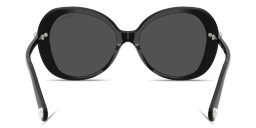 Shop Swarovski Crystal-Embellished Oversized Butterfly Sunglasses in Black online.