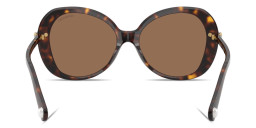 Shop Swarovski Crystal-Embellished Oversized Butterfly Sunglasses in Havana online.