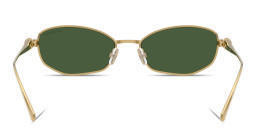 Shop Swarovski Crystal-Embellished Pillow Sunglasses in Gold online.