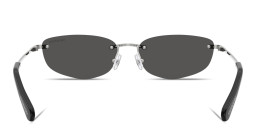 Shop Swarovski Crystal Rimless Irregular Sunglasses in Silver online.