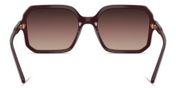 Shop Vogue Eyewear Logo Print Oversized Square Sunglasses in Bordeaux online.
