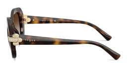 Shop Vogue Eyewear Rhinestone-Embellished Irregular Sunglasses in Dark Havana online.