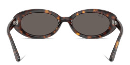 Shop Ray-Ban Embossed Logo Oval Sunglasses in Havana online.