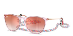 Shop Ray-Ban Junior Erika Kids Panthos Sunglasses in Transparent Violet online.