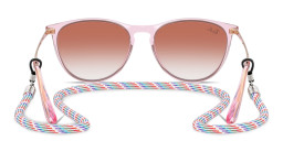 Shop Ray-Ban Junior Erika Kids Panthos Sunglasses in Transparent Violet online.