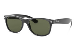 Ray-Ban New Wayfarer Unisex Square Sunglasses in Polished Black – Product Photo 3