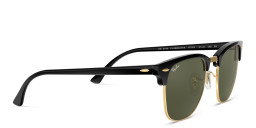 Shop Ray-Ban Clubmaster Square Sunglasses in Black online.