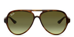 Ray-Ban Cats 5000 Pilot Sunglasses in Light Havana/Green Gradient Brown – Product Photo 3