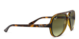Shop Ray-Ban Cats 5000 Aviator Sunglasses in Light Havana online.