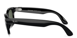 تسوق نظارات شمسية ميتا واي فيرير بإطار مربّع للجنسين راي بان بلون أسود لامع أونلاين.