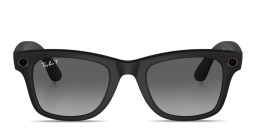 Shop Ray-Ban Meta Wayfarer Unisex Square Sunglasses in Matte Black/Gradient Graphite online.