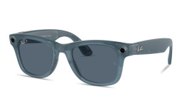 Ray-Ban Meta Wayfarer Unisex Square Sunglasses in Matte Jeans – Product Photo 2