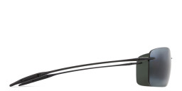 Shop Maui Jim Lighthouse Wide Rimless Rectangle Sunglasses in Black online.