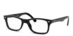 Shop Ray-Ban Unisex Square Eyeglasses in Black online.