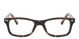 Shop Ray-Ban Unisex Square Eyeglasses in Dark Havana online.