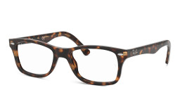 Shop Ray-Ban Unisex Square Eyeglasses in Dark Havana online.