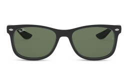 Ray-Ban Junior Kids Square Sunglasses in Matte Black/Green – Product Photo 4